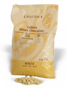 Шоколад Callebaut белый в таблетках, 25,9%, 2,5 кг/упак, 8 шт/кор Бельгия